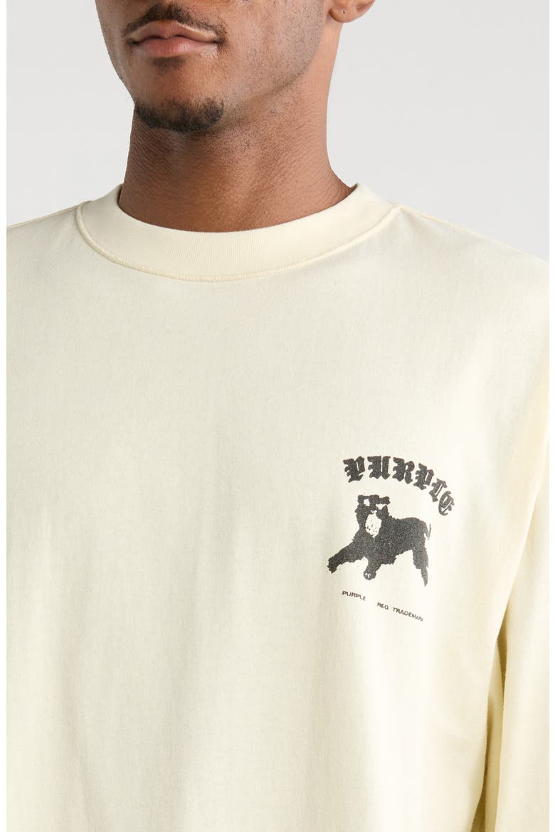 Crop Wide Long Sleeve Graphic T-Shirt, Alternate, color, OFF WHITE