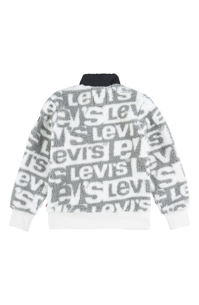Levi's<sup>®</sup> Kids' Colorblock Logo Print Half Zip Fleece Pullover, Alternate, color, 