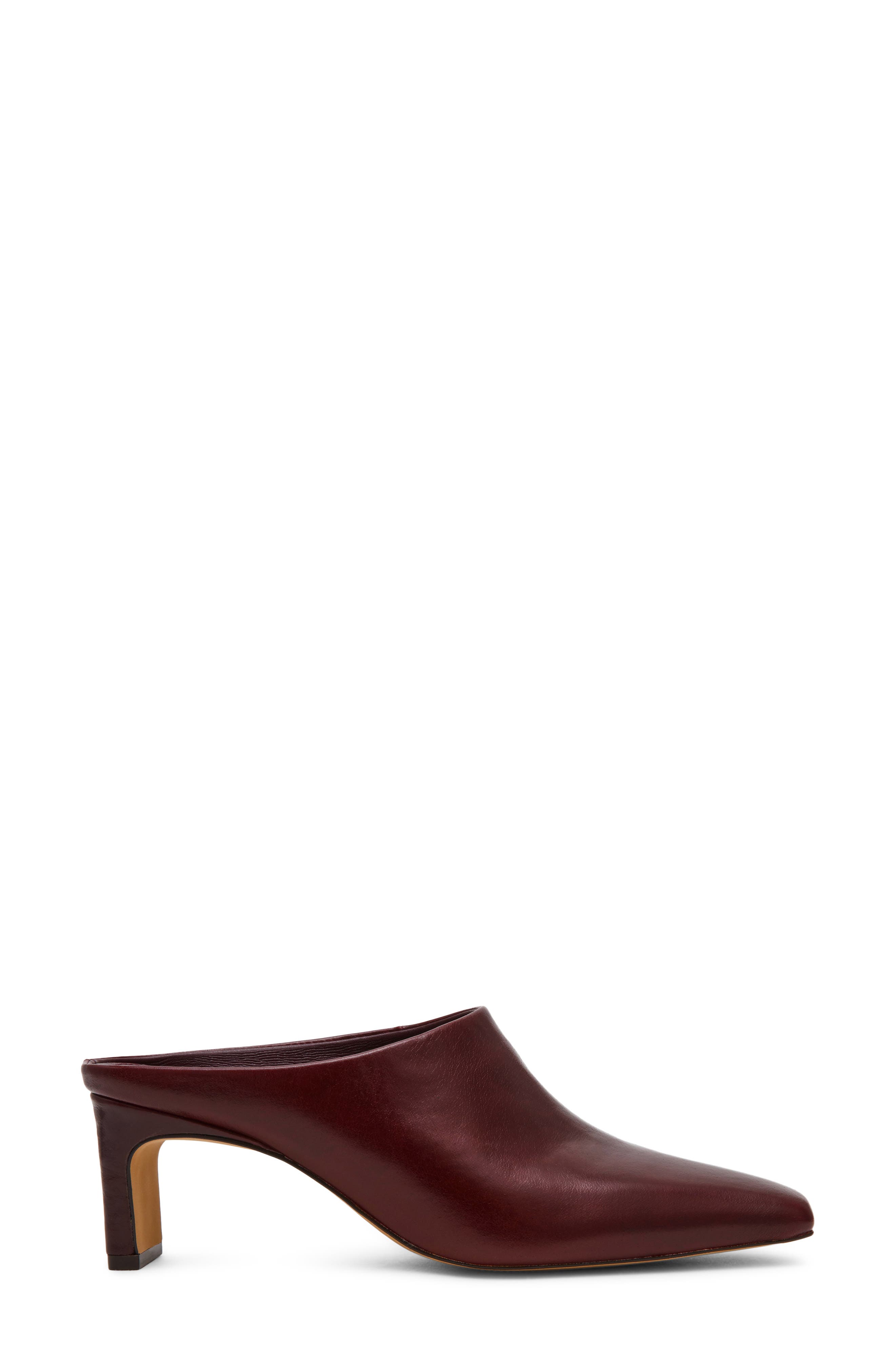 Jamason Leather Heeled Mule, Alternate, color, BURGUNDY LEATHER