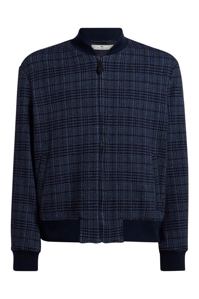 Classic Plaid Bomber Jacket, Main, color, BLUE MULTICOLOR