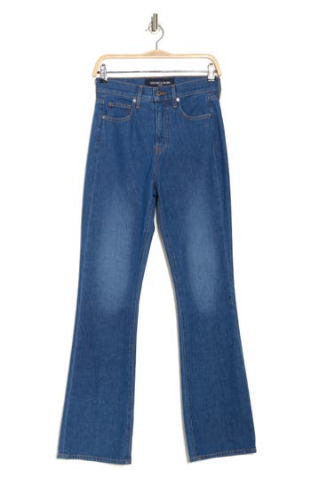 Veronica Beard Carson High Waist Ankle Flare Leg Jeans In Blue