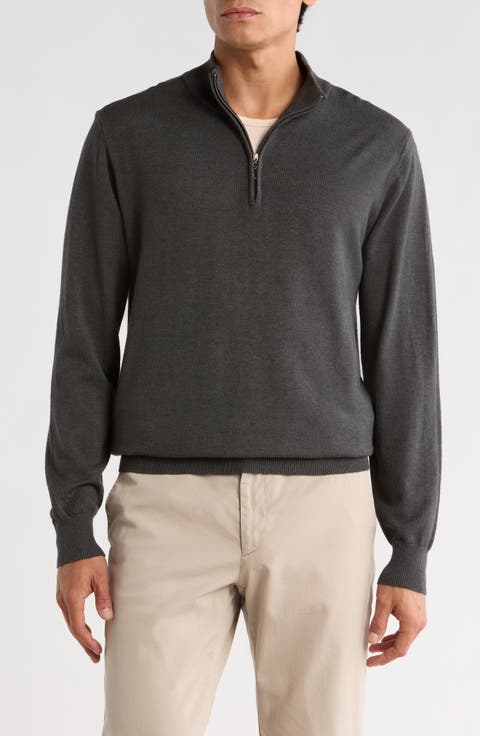 Slim Fit Quarter Zip Sweater