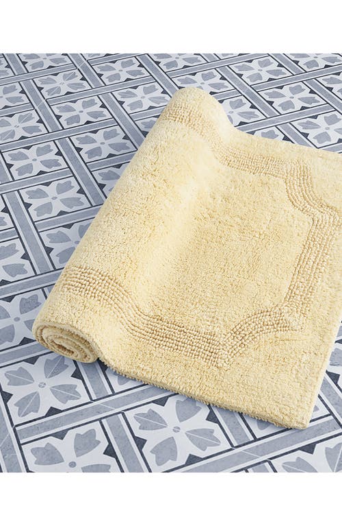 Laura Ashley Reversible Cotton Bath Rug In Yellow