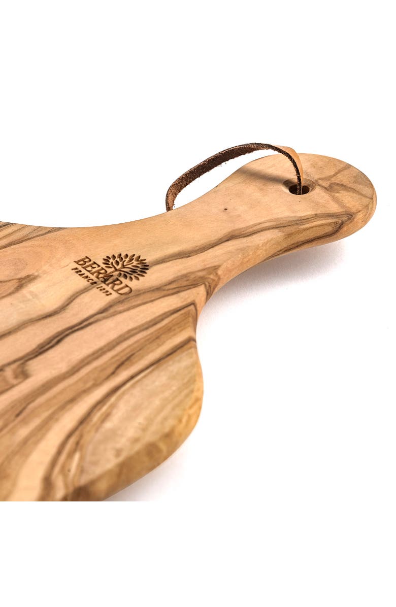 Berard Olivewood Handcrafted 11-Inch Cutting Board with Handle, Alternate, color, Brown