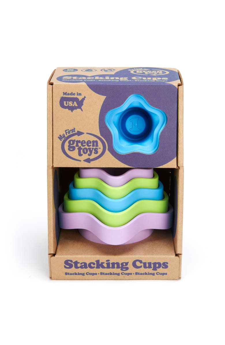 Green Toys My First Stacking Cups, Alternate, color, Multicolored