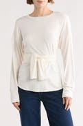 GO COUTURE Faux Tie Wrap Sweater