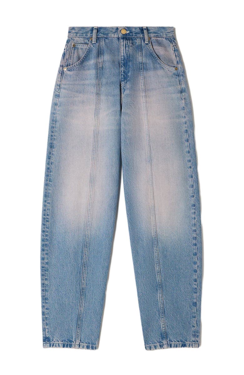 SANDRO Faded barrel jeans, Alternate, color, Blue Jean