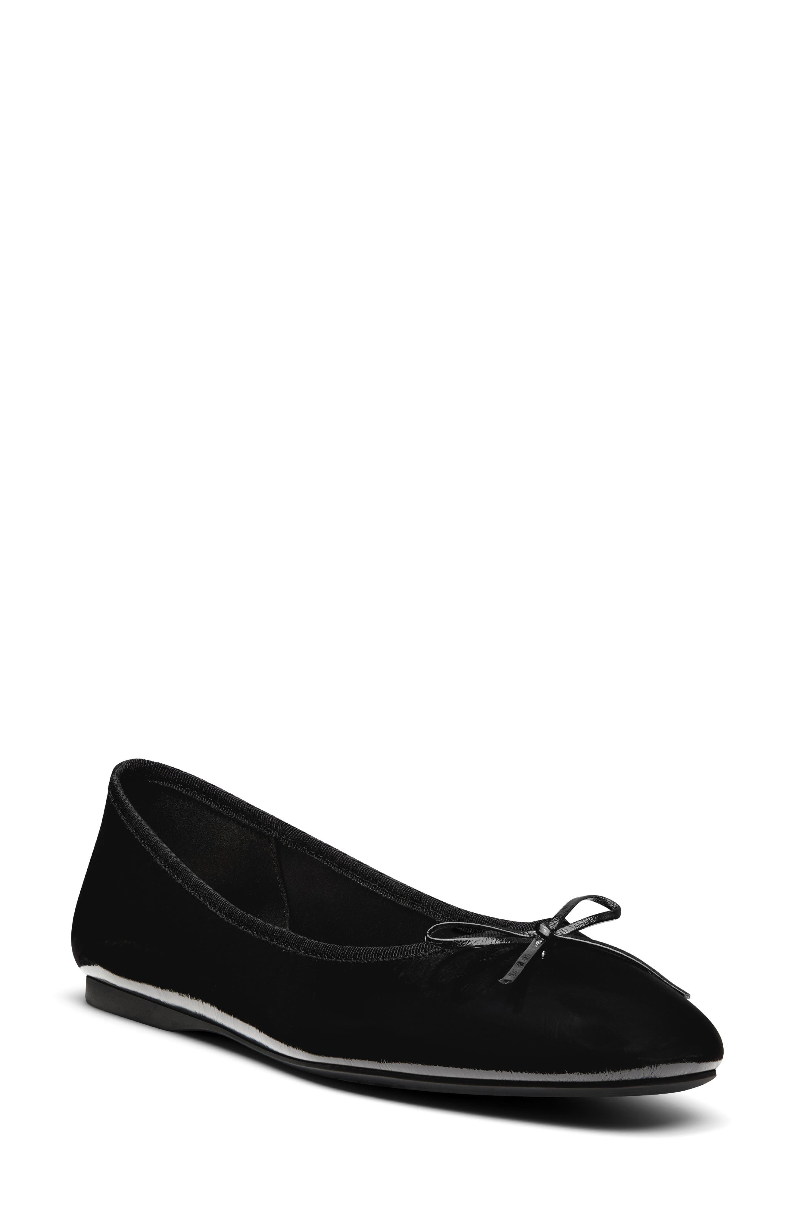 The Songbird Flat Patent Leather, Main, color, BLACK PATENT LEATHER
