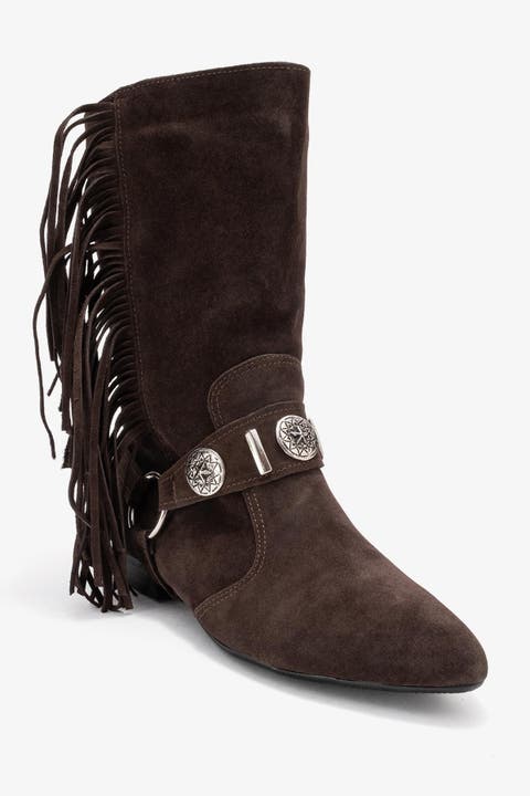 Selora Leather Buckle Western Boot