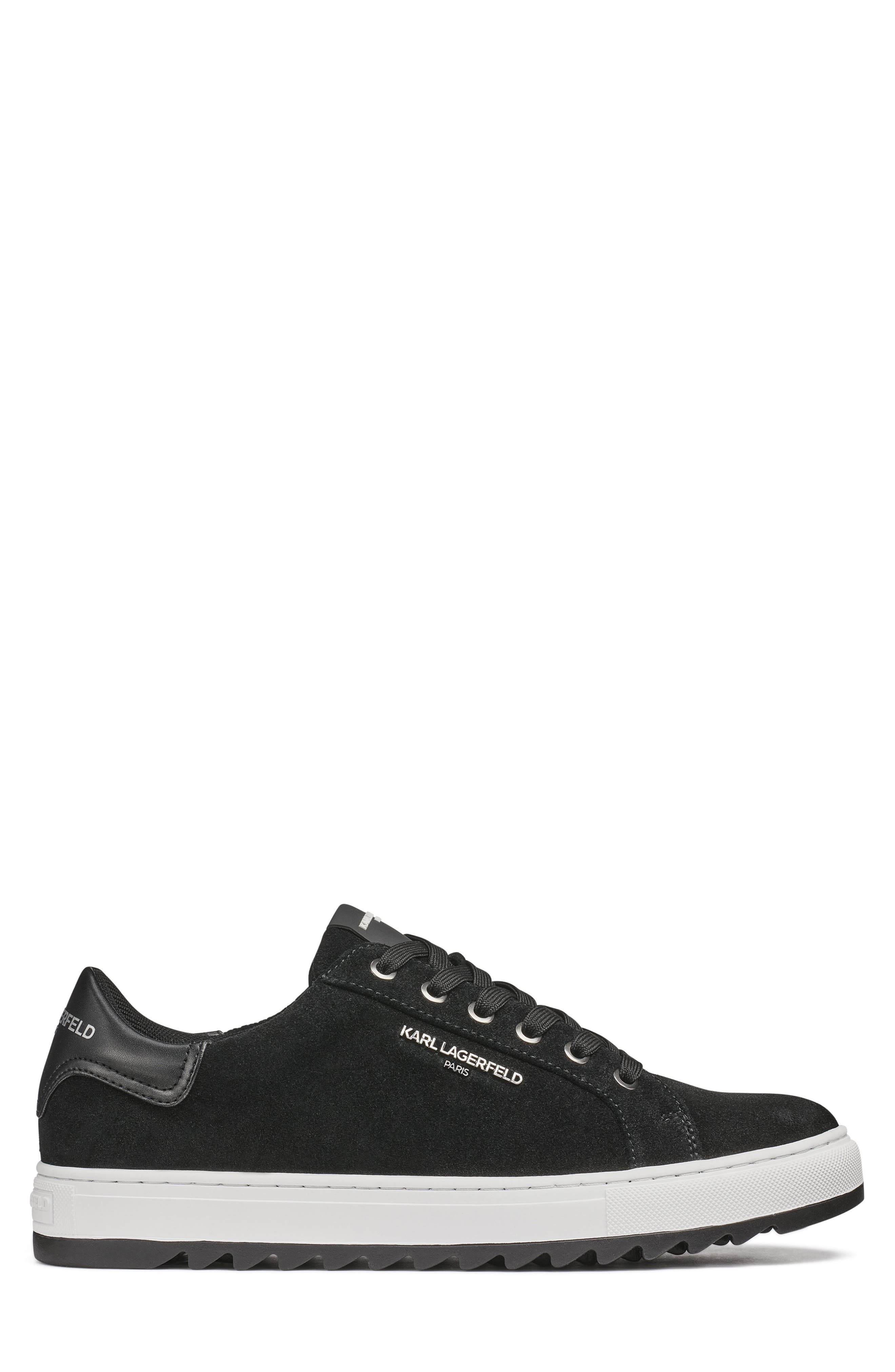 KARL LAGERFELD PARIS Logo Low Top Sneaker, Alternate, color, Black