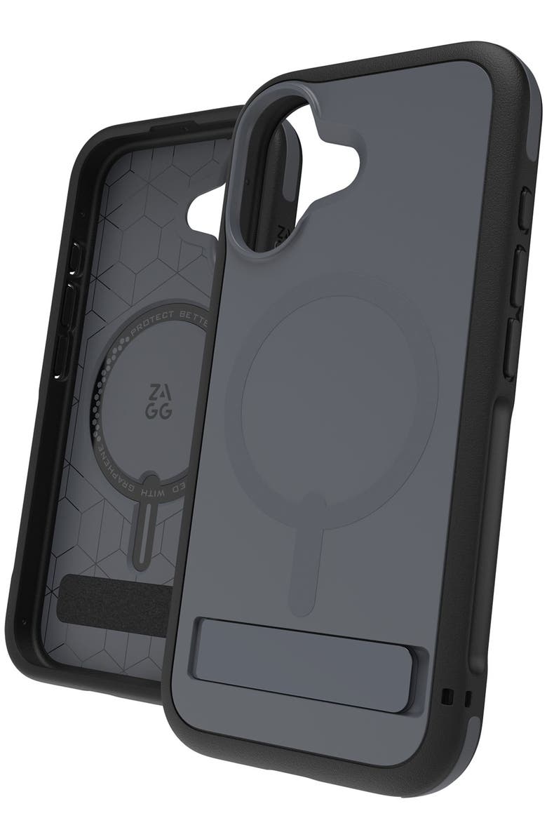 ZAGG Sedona Snap MagSafe Case with Kickstand, Main, color, Black