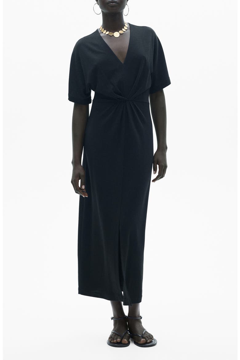 Short Sleeve Dress, Main, color, BLACK