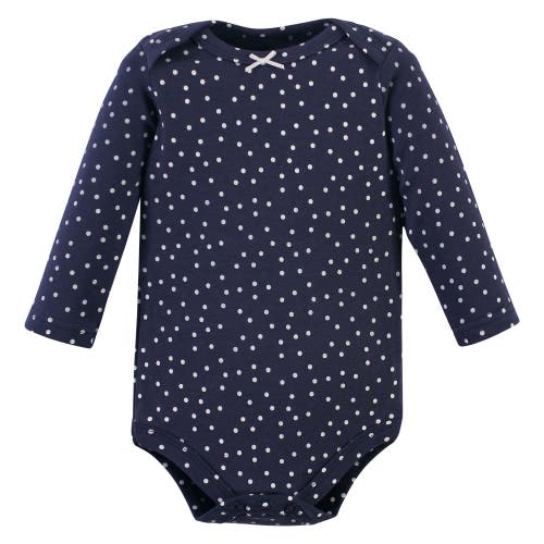 Hudson Baby Essential All-cotton Long-sleeve Bodysuit Triple Pack In Multi