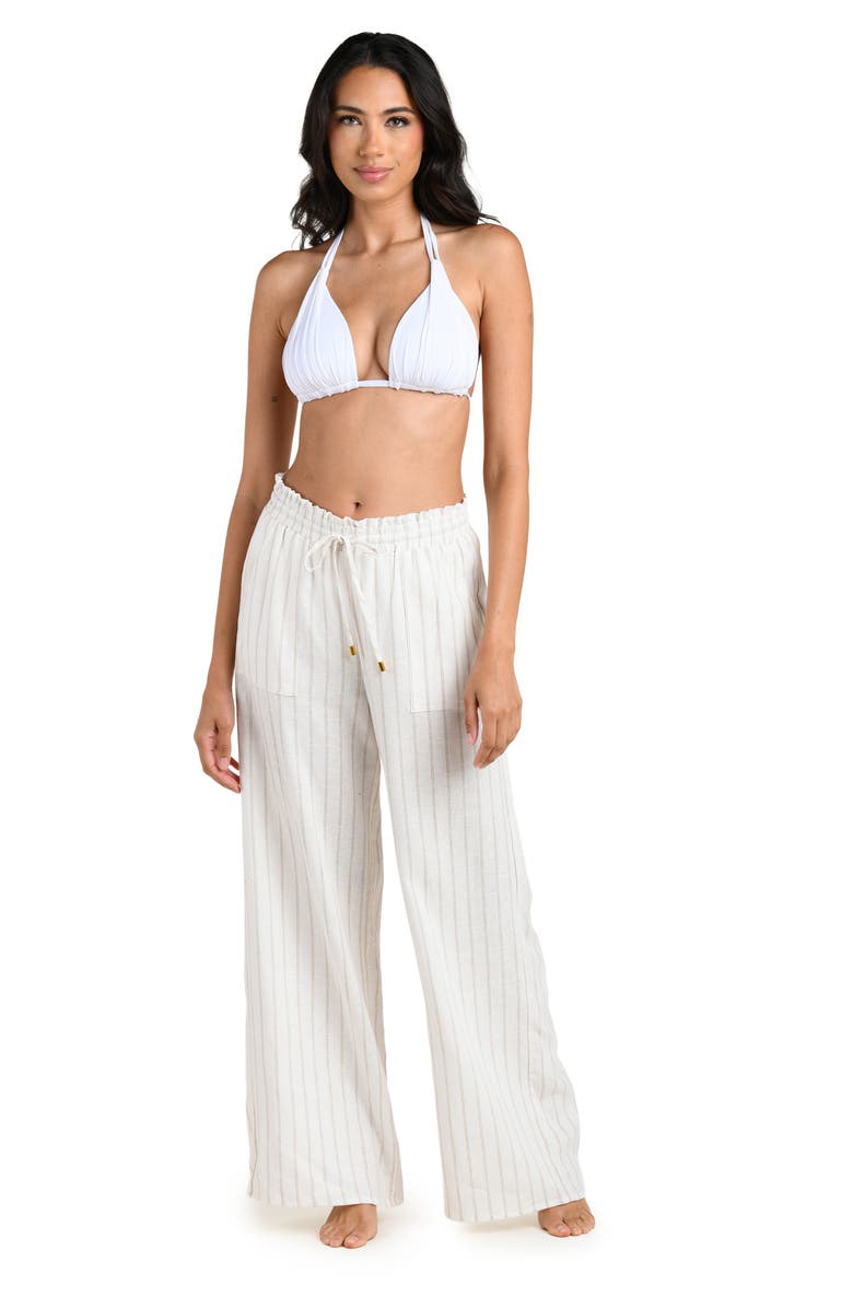 La Blanca Delphine Coast Wide Leg Cover-Up Pants, Alternate, color,