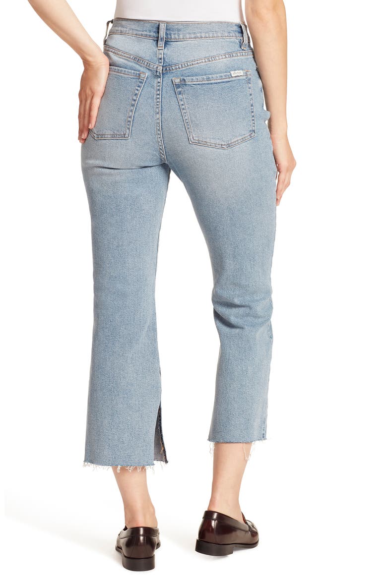 High Waist Crop Flare Jeans, Alternate, color, ONYX