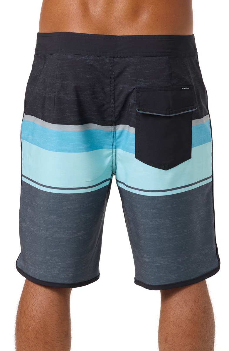 O'Neill Lennox Scallop Stripe Board Shorts, Alternate, color, Phantom