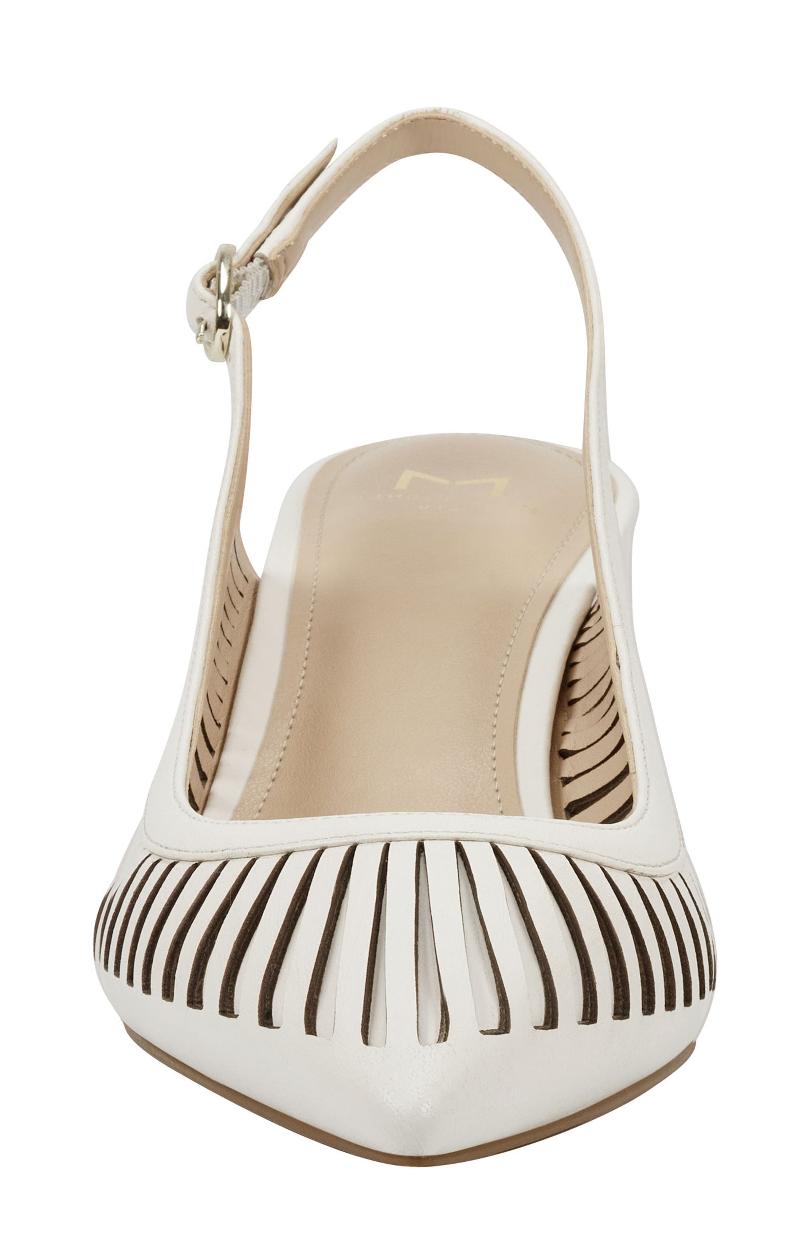Zabie Slingback Pointed Toe Pump, Alternate, color, CHIC CREAM LEATHER