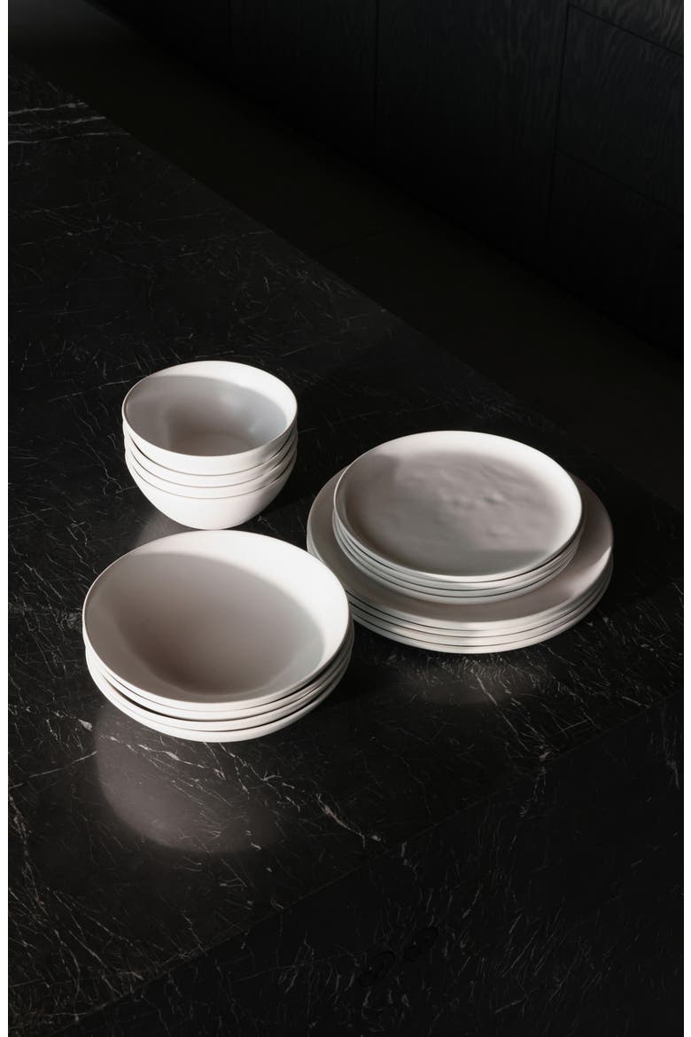 The Set of 4 Salad Plates, Alternate, color, CLOUD WHITE