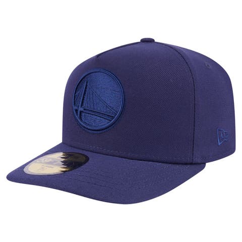 Men's New Era  Navy Golden State Warriors Colorpack A-Frame Pinch Front 59FIFTY Fitted Hat