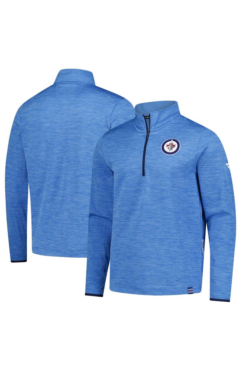 FANATICS Men's Fanatics  Blue Winnipeg Jets Authentic Pro Anniversary Quarter-Zip Pullover, Alternate, color, 