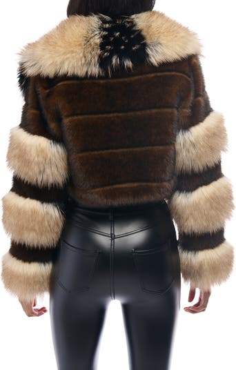 Portia Crop Faux Fur Jacket