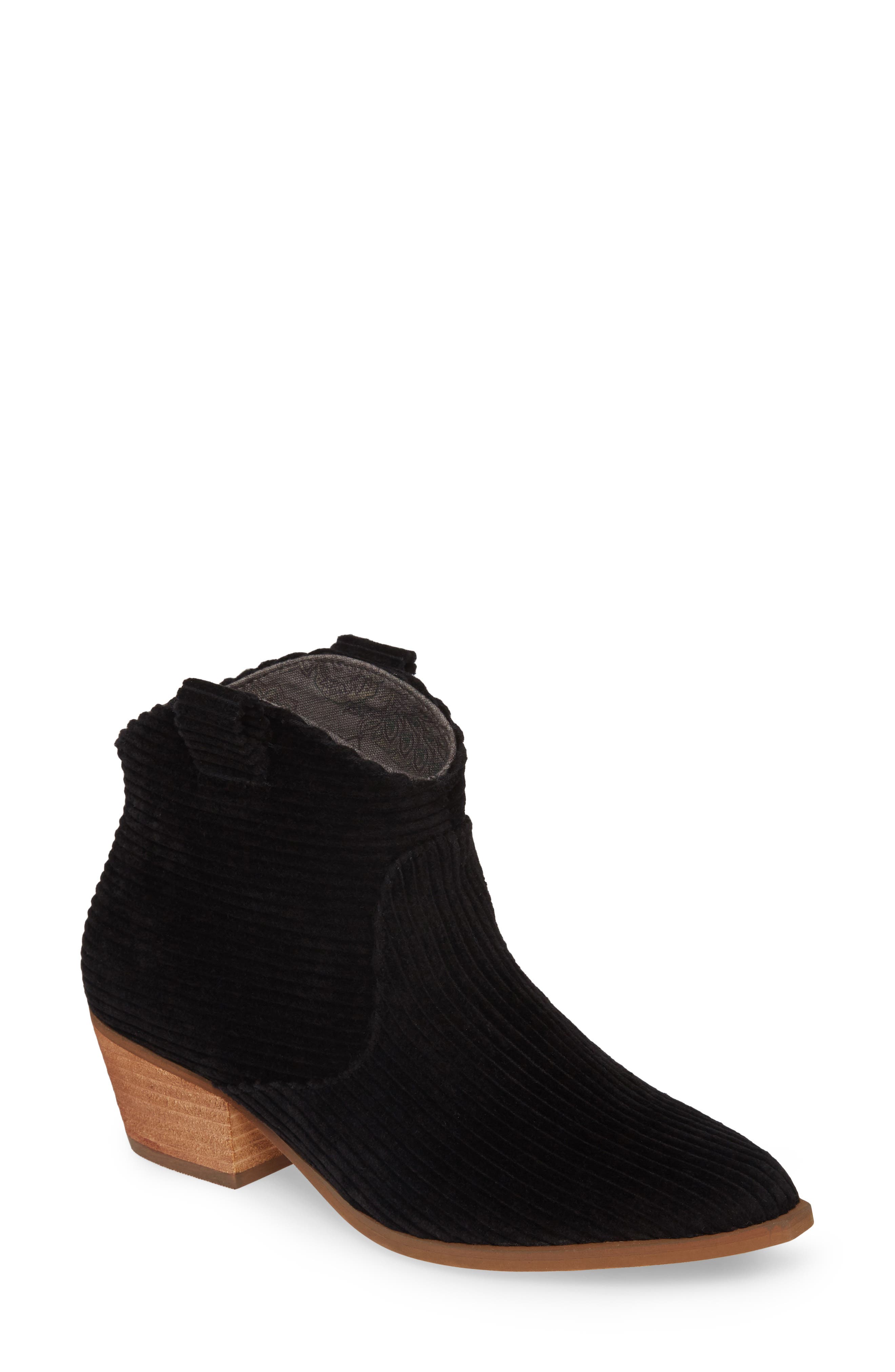 Band of Gypsies Delta Corduroy Bootie, Main, color, BLACK WASHED CORDUROY