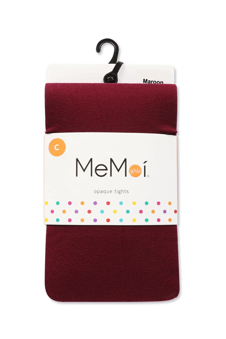 Winter Opaque Nylon Tights, Alternate, color, Maroon
