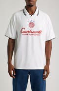 Carhartt Work In Progress Terrace Football Embroidered Graphic Polo