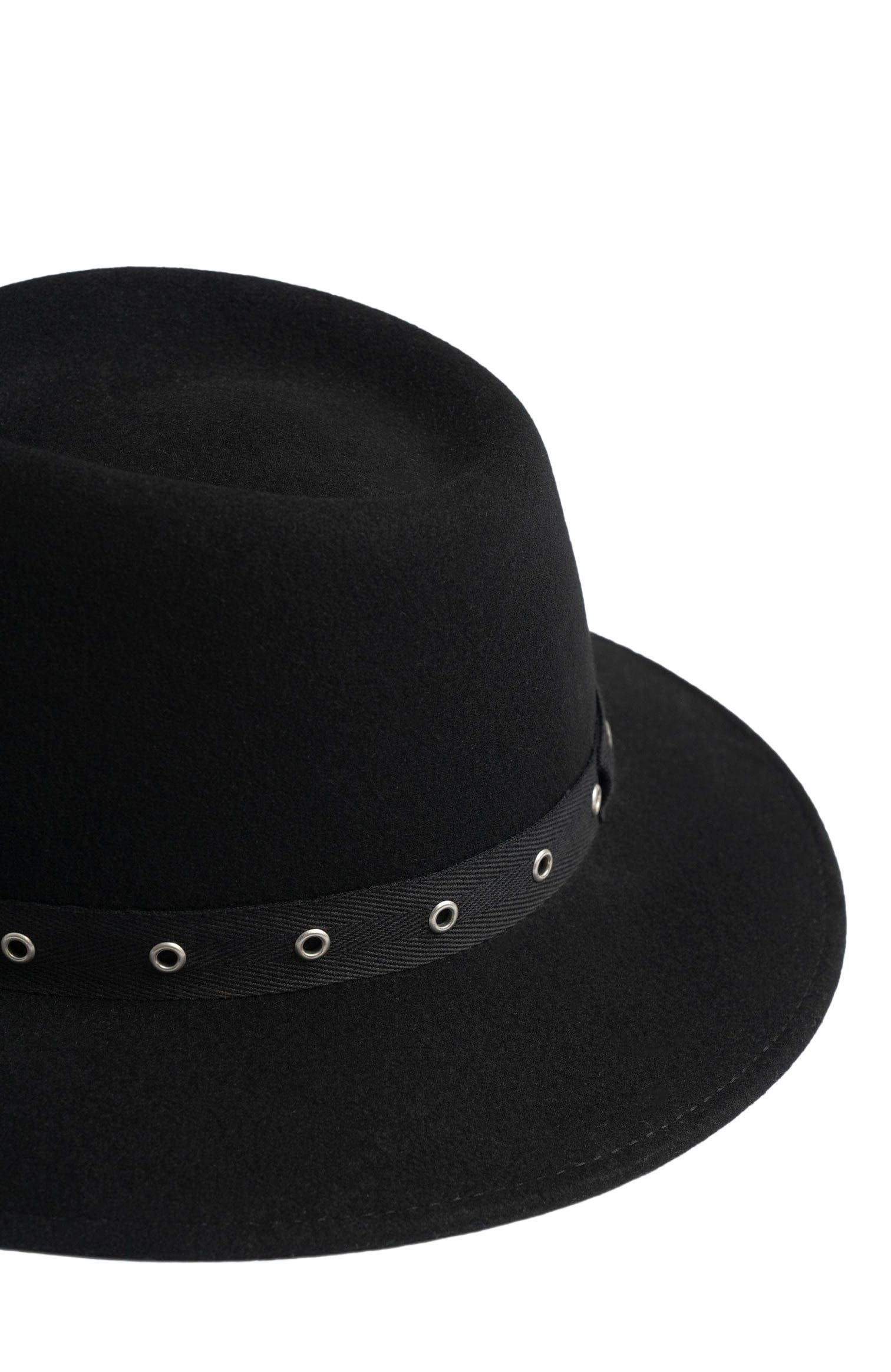 Saint + Sofia Ramona Studded Hat, Alternate, color, Black