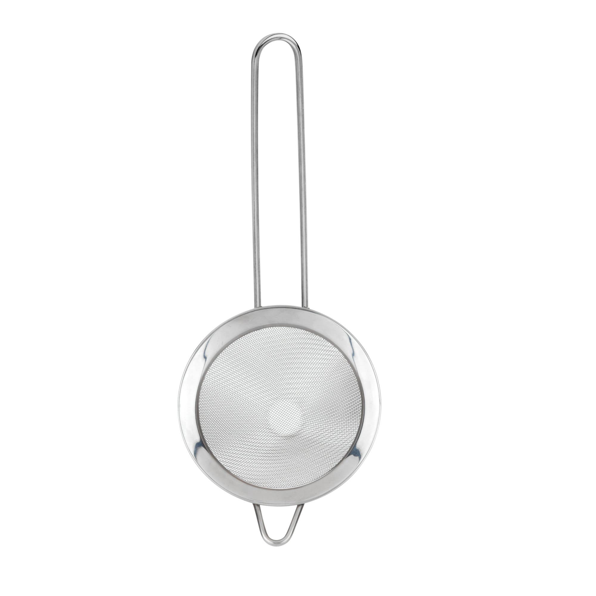 Viski Harrison Mesh Cone Strainer in Stainless Steel - Silver, Large