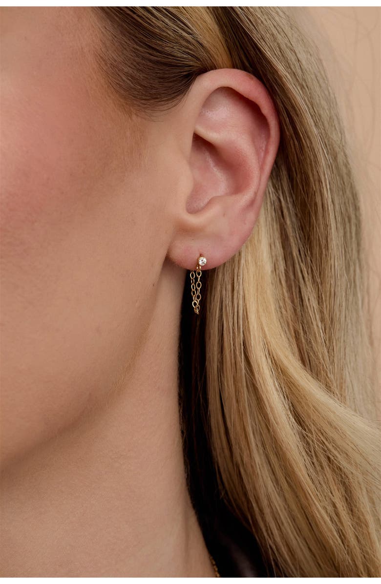 Set & Stones Jetty Front/Back Earrings, Alternate, color, Gold