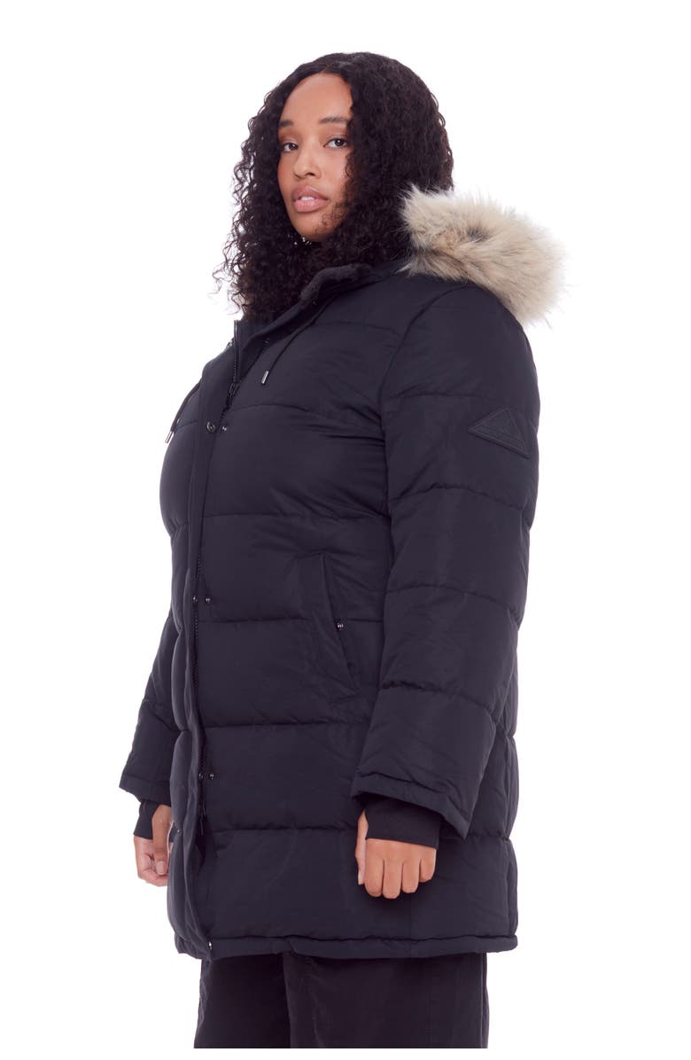 Alpine North AULAVIK PLUS SIZE - Vegan Down Mid-length Hooded Parka Coat, Alternate, color, Black