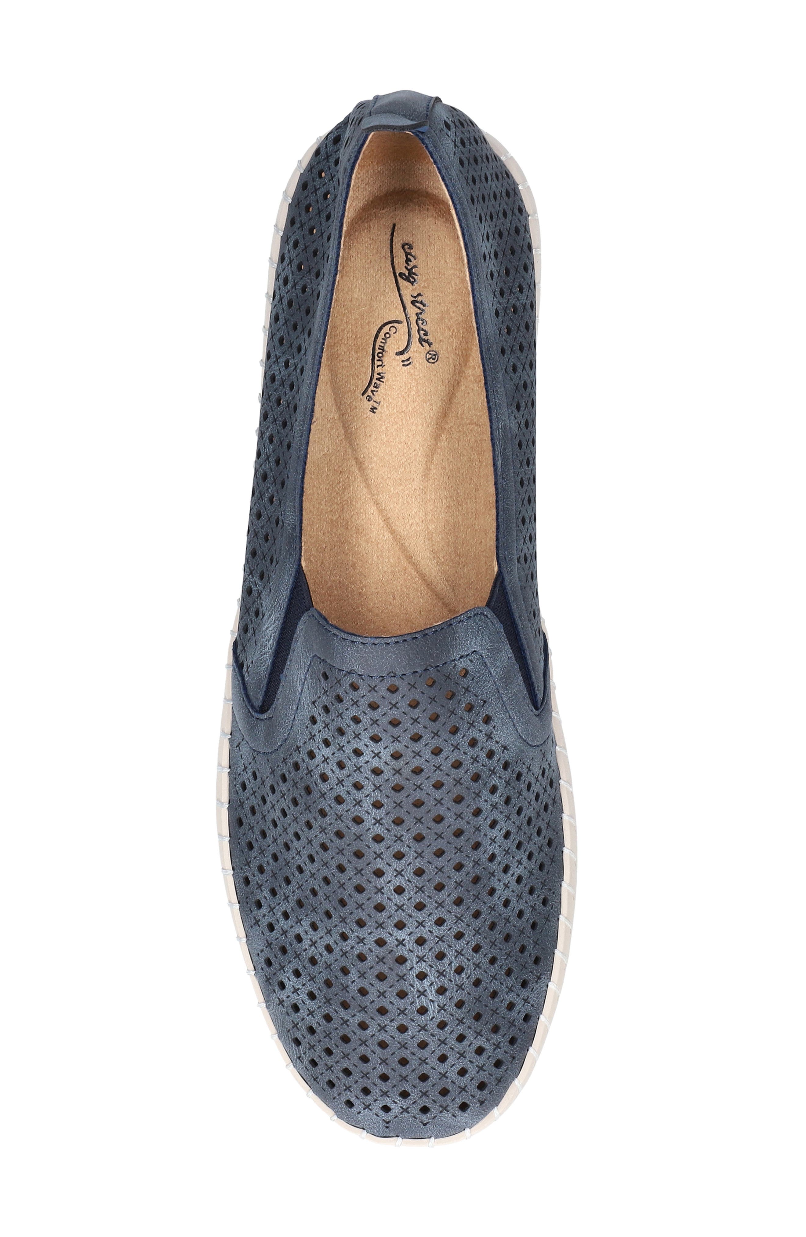 Fresh Perforated Slip-On Sandal - Multiple Widths Available, Alternate, color, NAVY