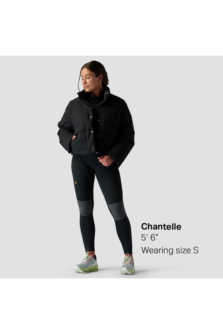 Crop Boxy Snap Front Puffer - Women's, Alternate, color, Black