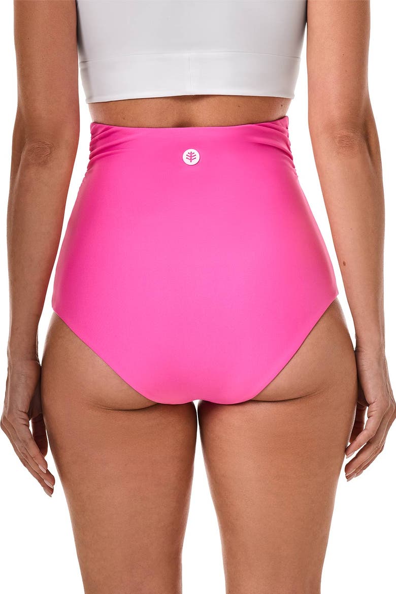 Women's Golden Isles Ultra High Rise Swim Bottoms, UPF 50+ Sun Protection, Alternate, color, Tulip Pink