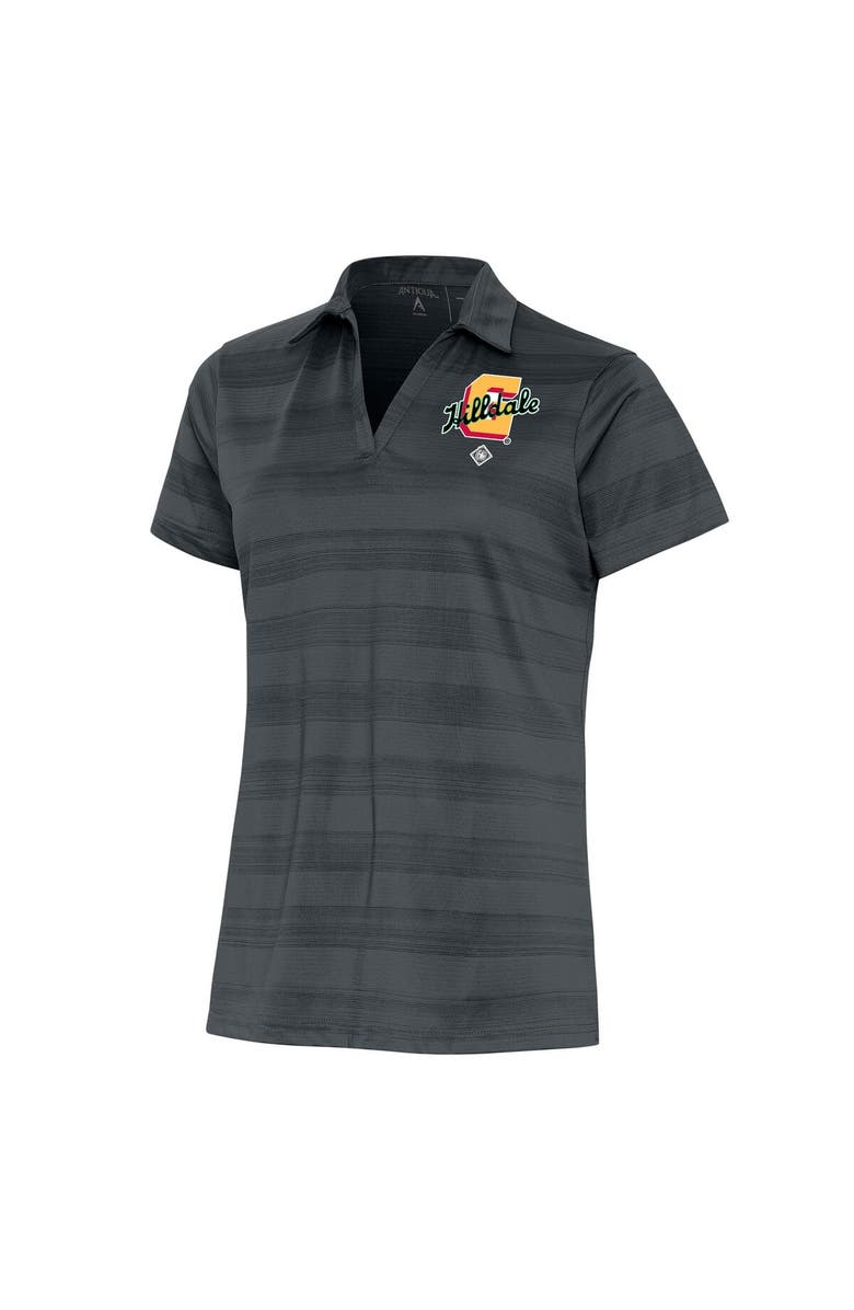 ANTIGUA Women's Antigua Heather Charcoal Hilldale Club Compass Polo, Main, color, 
