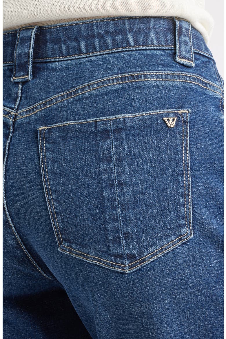 High Waist Fray Hem Jeans, Alternate, color, BLUE
