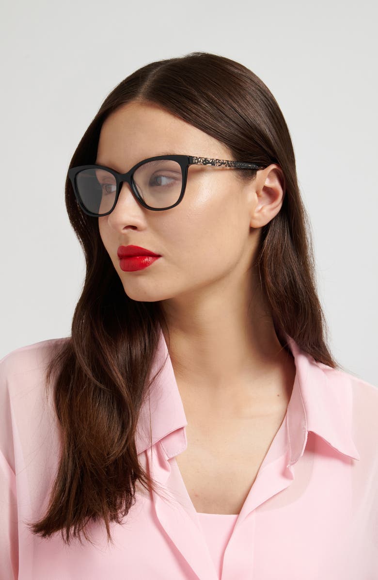 Kate Spade New York adrie 53mm square reading glasses, Alternate, color, 