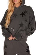 Lauren Moshi Lainey Black Crystal Multi Stars Hoodie