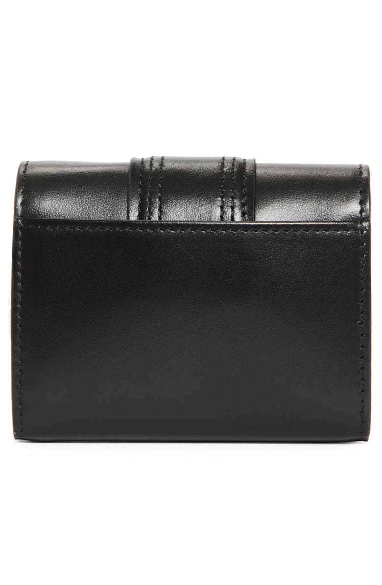 Jacquemus The Bambino Leather Wallet, Alternate, color, Black 990