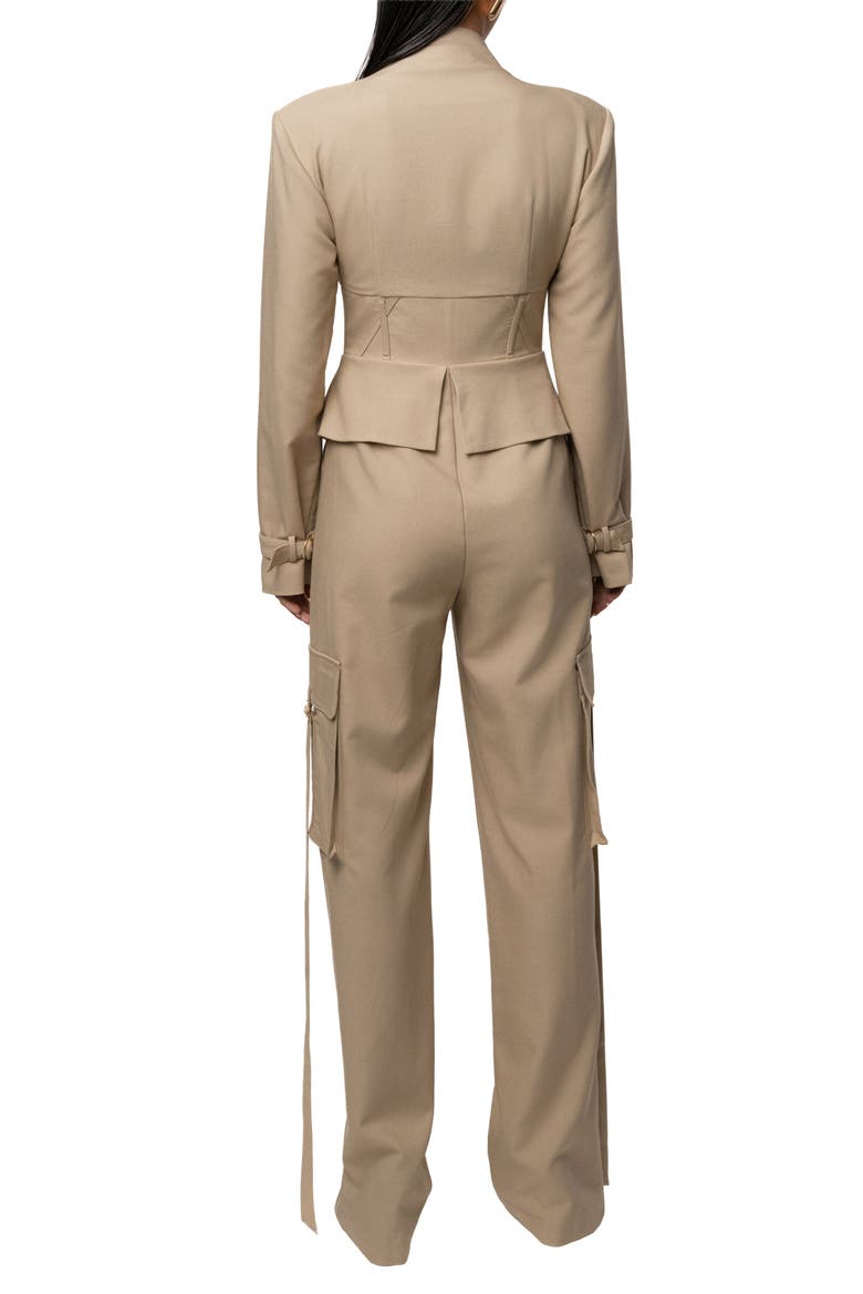 Day Off Cargo Jumpsuit, Alternate, color, Stone