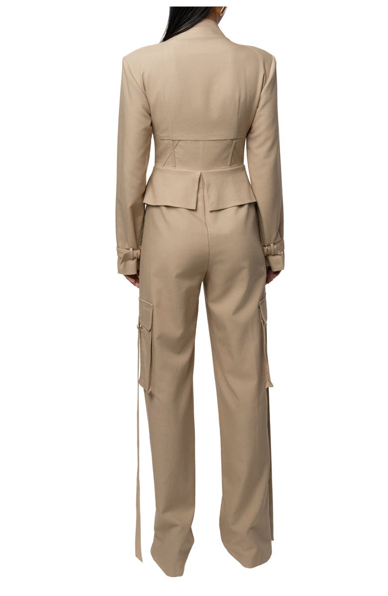 JLUXLABEL Day Off Cargo Jumpsuit, Alternate, color, Stone