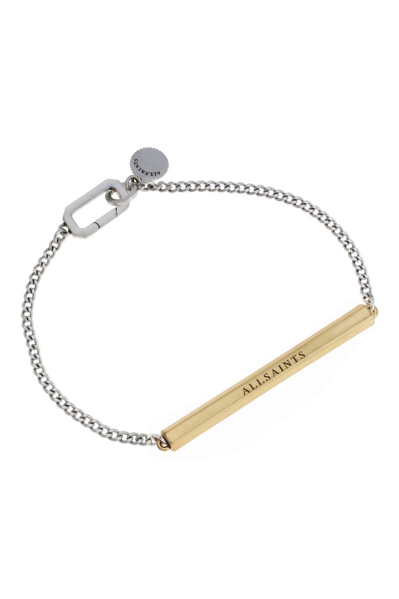Bar Chain Flex Bracelet, Alternate, color, TWO TONE