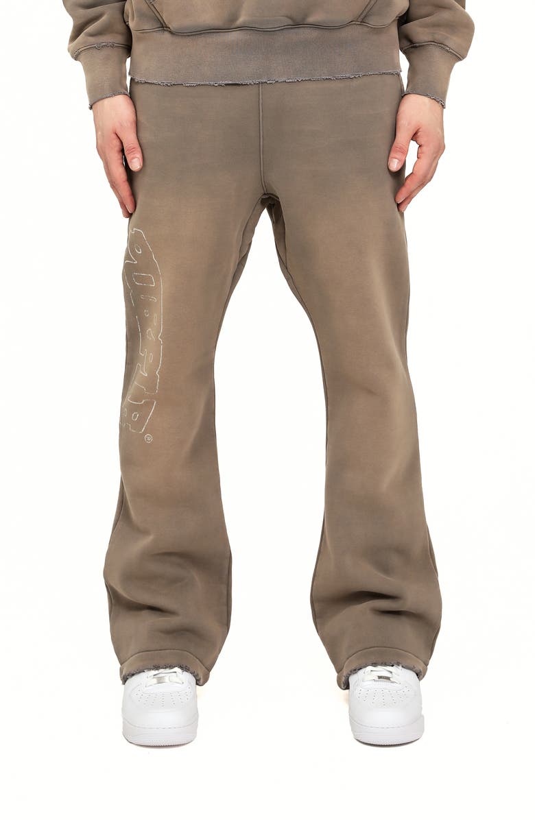 PURPLE BRAND Cotton Fleece Flare Sweatpants, Main, color, Grey