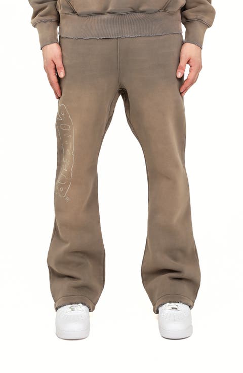 Cotton Fleece Flare Sweatpants