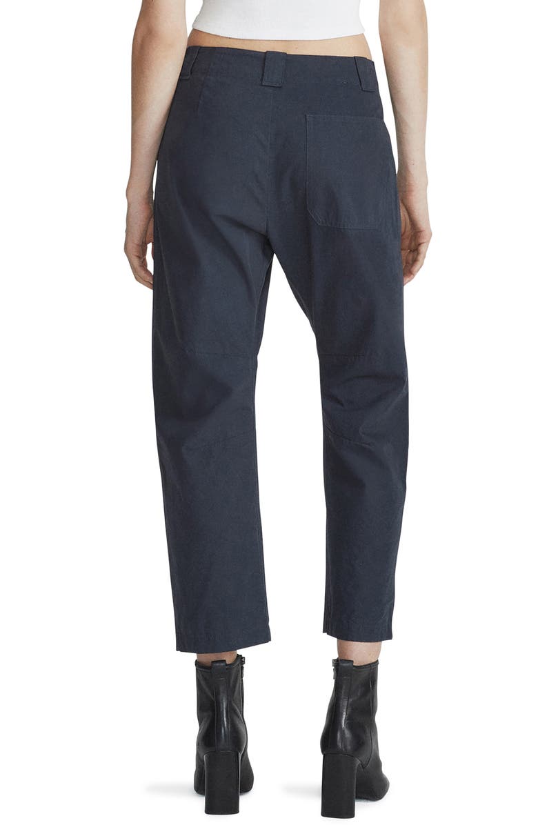rag & bone Leyton Crop Cotton Work Pants, Alternate, color, Salute