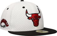 New Era Men's New Era White/Black Chicago Bulls Throwback 2Tone 59FIFTY Fitted Hat
