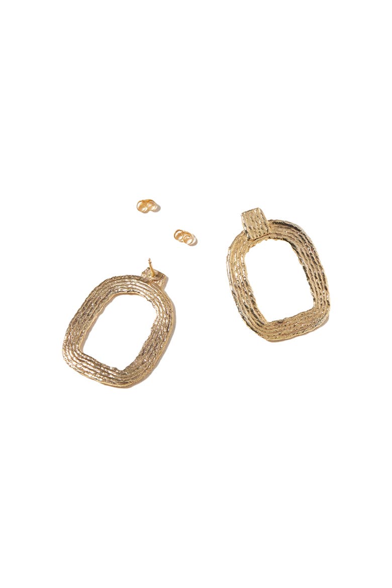 Eva Hoop Earrings - 14K Gold Plate, Alternate, color, Gold