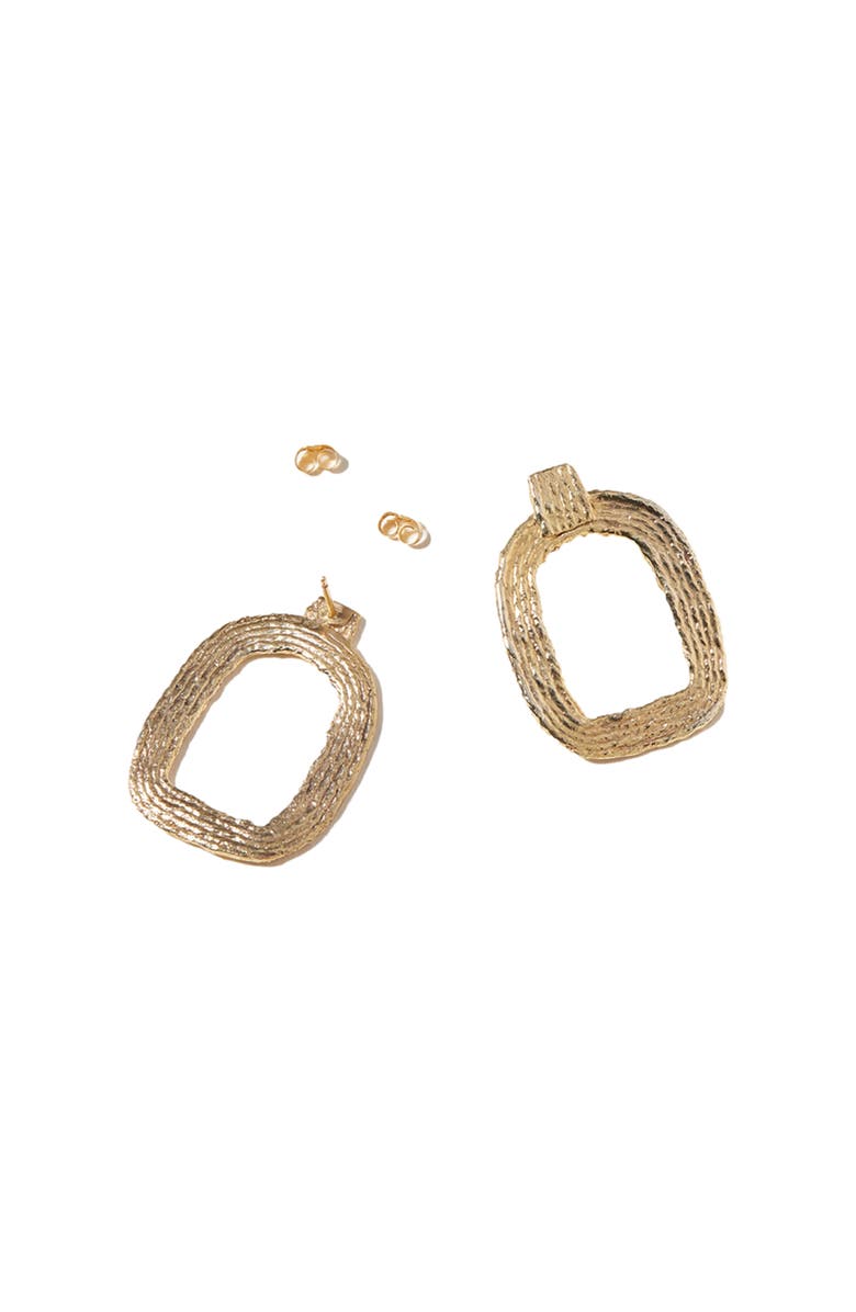 COG Eva Hoop Earrings - 14K Gold Plate, Alternate, color, Gold