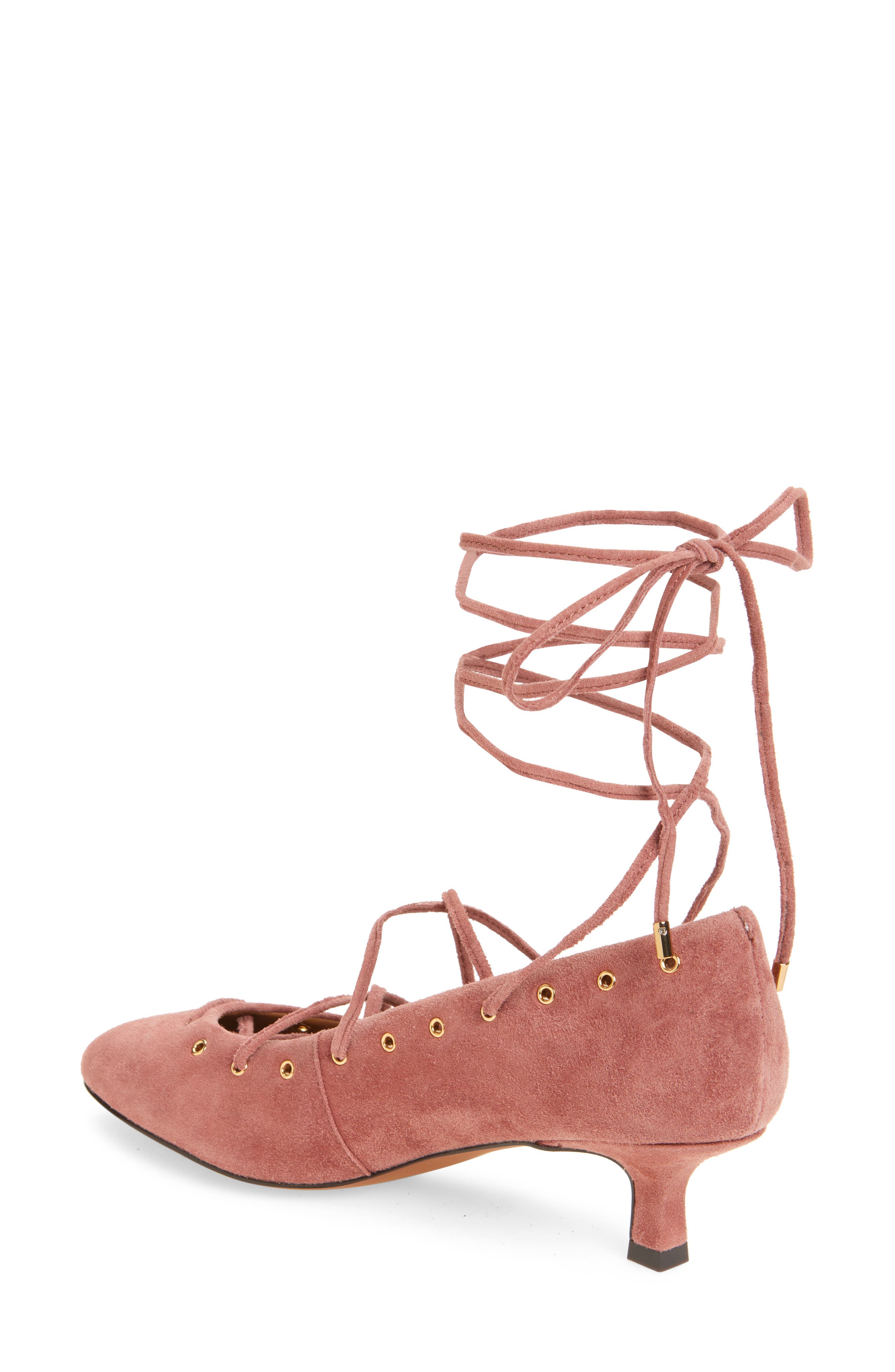 Madewell Remy Wraparound Ankle Strap Kitten Heel Pump, Alternate, color, Rosy Mauve